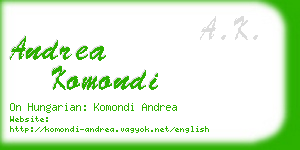 andrea komondi business card